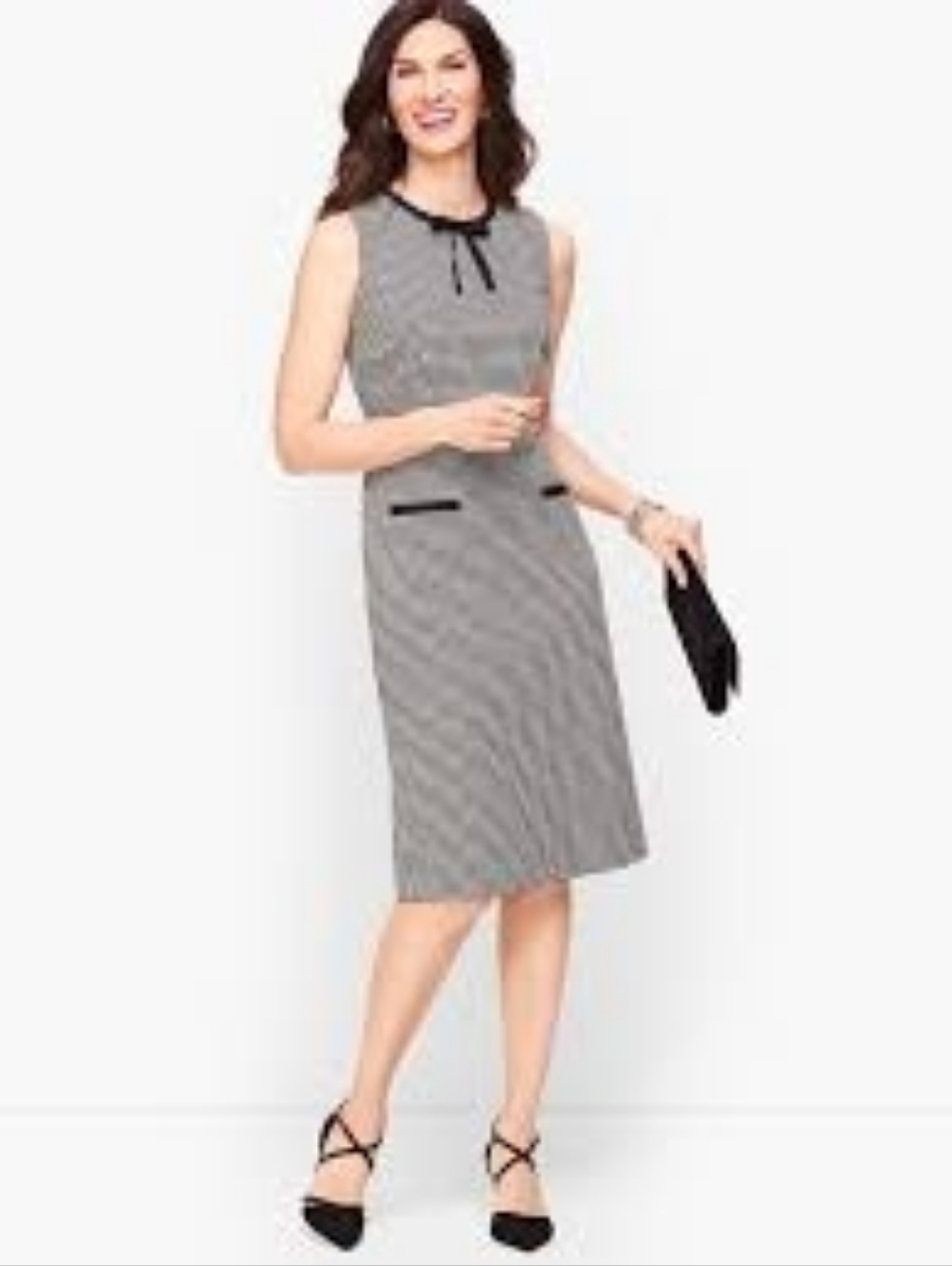 Talbot's Classic Houndstooth Black Tipped Sheath